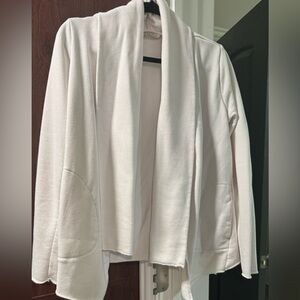 Athleta White Open Front Cardigan